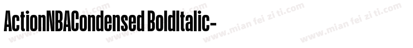 ActionNBACondensed BoldItalic字体转换